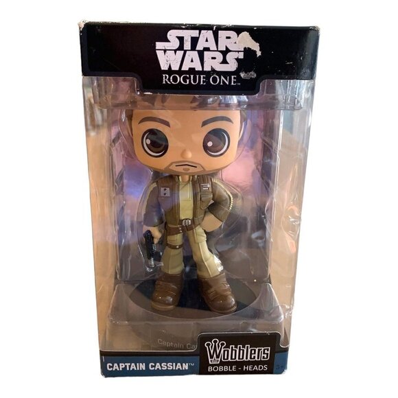 FUNKO WOBBLERS STAR WARS ROGUE ONE CASSIAN ANDOR VINYL BOBBLE HEAD WOBBLER - Picture 1 of 7
